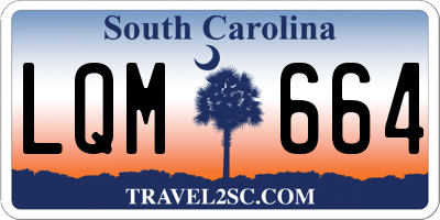 SC license plate LQM664