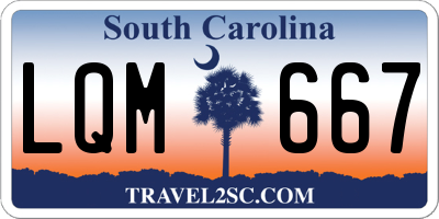 SC license plate LQM667