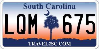 SC license plate LQM675