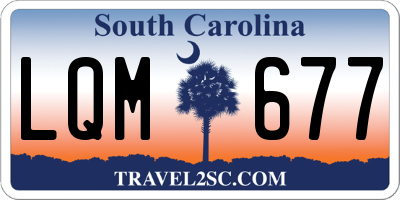 SC license plate LQM677