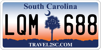 SC license plate LQM688
