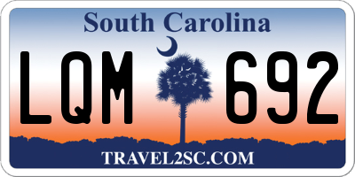 SC license plate LQM692