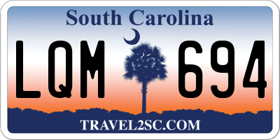 SC license plate LQM694