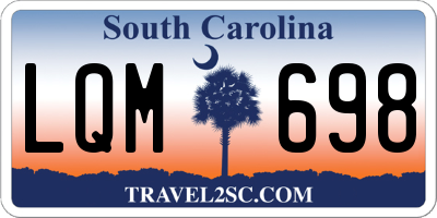 SC license plate LQM698