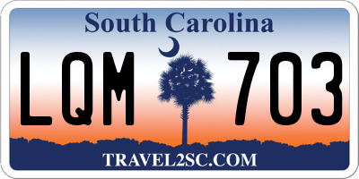 SC license plate LQM703