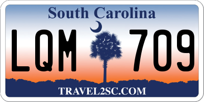 SC license plate LQM709