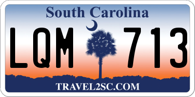 SC license plate LQM713