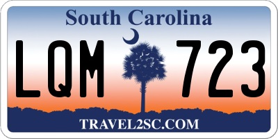 SC license plate LQM723