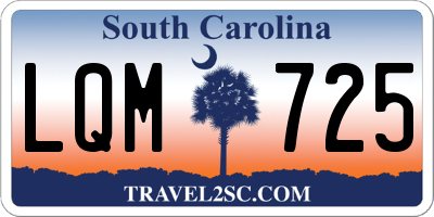 SC license plate LQM725