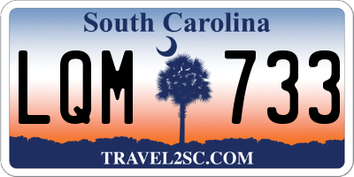 SC license plate LQM733