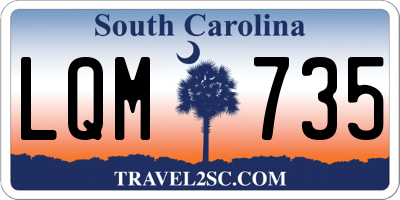 SC license plate LQM735