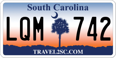 SC license plate LQM742