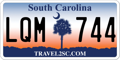 SC license plate LQM744