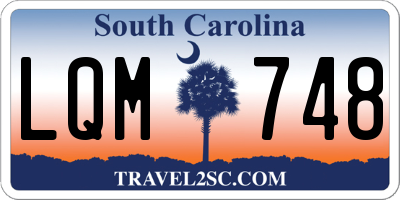SC license plate LQM748