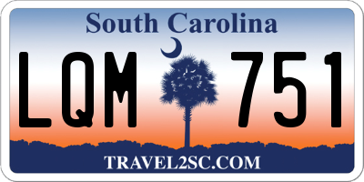 SC license plate LQM751