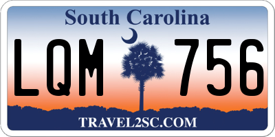 SC license plate LQM756