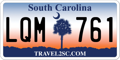 SC license plate LQM761