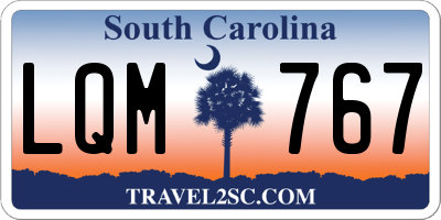 SC license plate LQM767