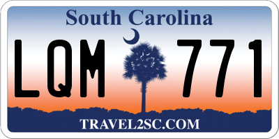 SC license plate LQM771