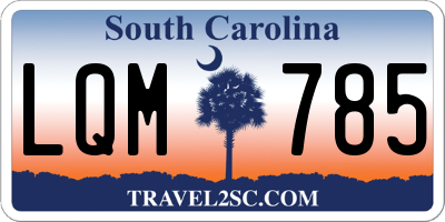 SC license plate LQM785