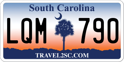 SC license plate LQM790