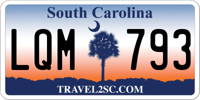 SC license plate LQM793