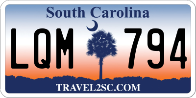 SC license plate LQM794