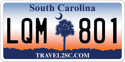 SC license plate LQM801