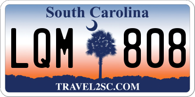 SC license plate LQM808