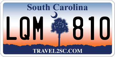 SC license plate LQM810