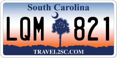 SC license plate LQM821