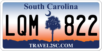 SC license plate LQM822