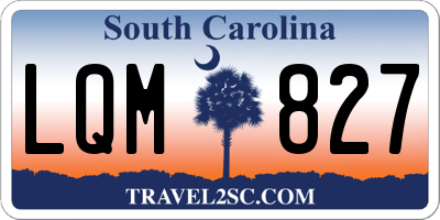 SC license plate LQM827