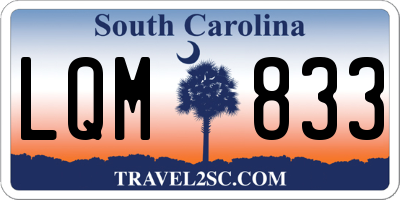 SC license plate LQM833