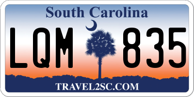 SC license plate LQM835