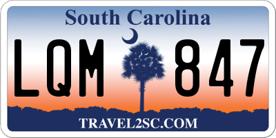 SC license plate LQM847