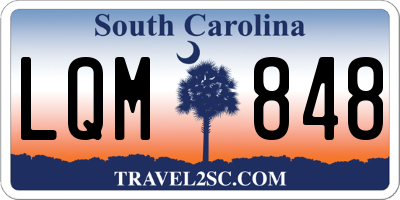 SC license plate LQM848