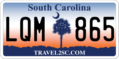 SC license plate LQM865