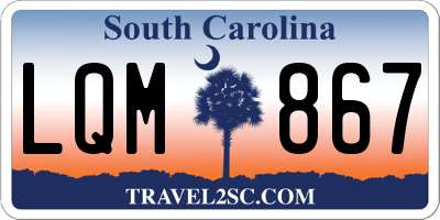 SC license plate LQM867