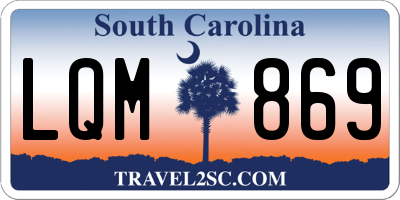 SC license plate LQM869