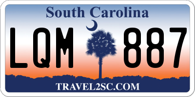 SC license plate LQM887