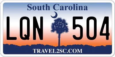 SC license plate LQN504