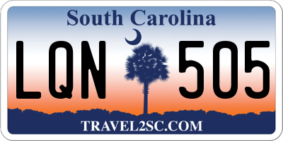 SC license plate LQN505