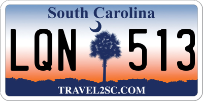 SC license plate LQN513