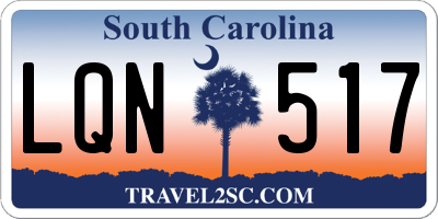 SC license plate LQN517