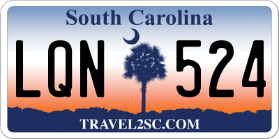 SC license plate LQN524