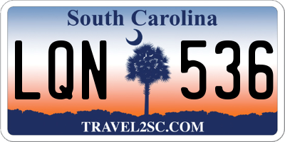 SC license plate LQN536