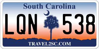 SC license plate LQN538