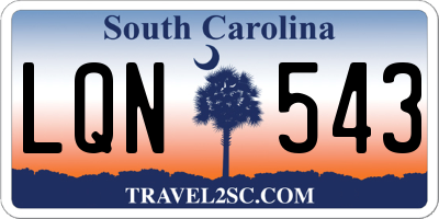 SC license plate LQN543