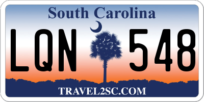 SC license plate LQN548